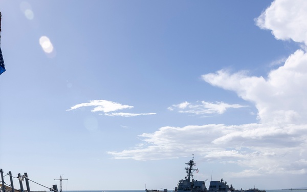 USS Gravely departs Puerto Rico