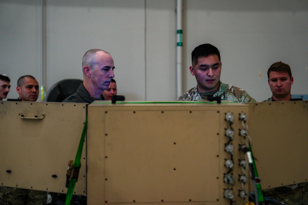 15 AF Commander and Command Chief visit 25th ATKW at Creech AFB