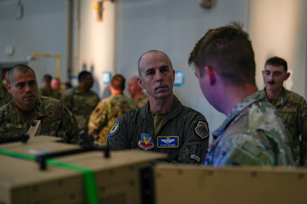 15 AF Commander and Command Chief visit 25th ATKW at Creech AFB