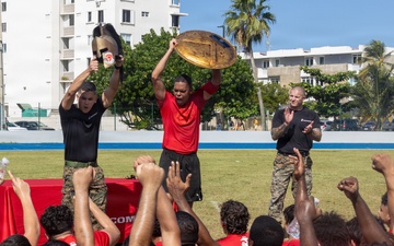 Marine Recruiters Host Poolee Field Meet in San Juan with the Sergeant Major of the Marine Corps