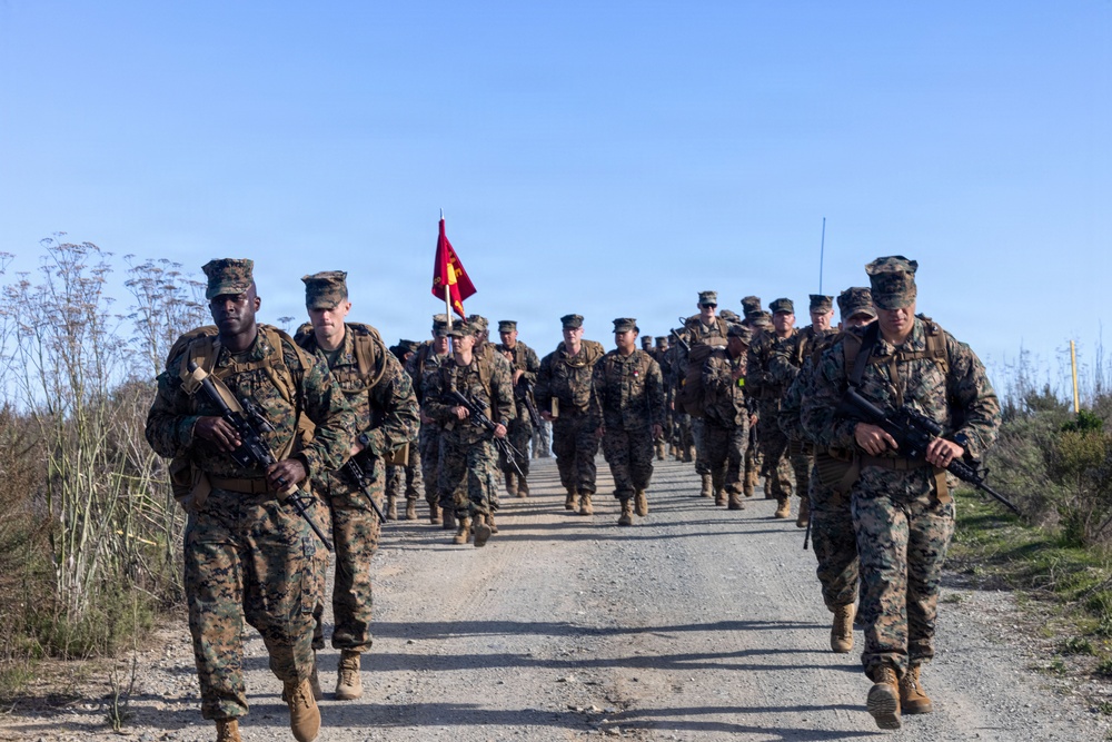 9th Communication Battalion hikes Camp Pendleton