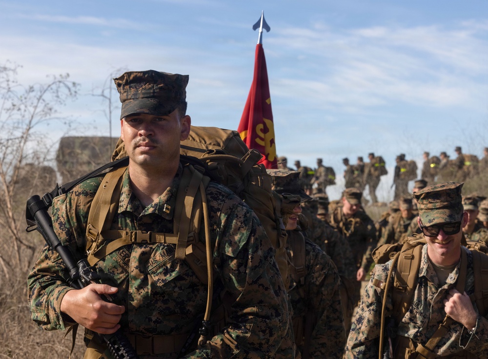 9th Communication Battalion hikes Camp Pendleton