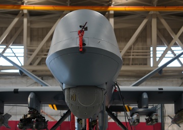 MQ-9 Reaper loaded with inert weapons
