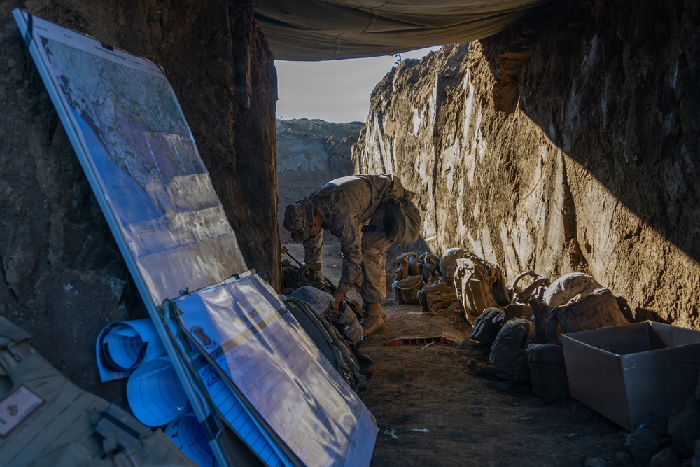 1st MLG Marines Built Trench-Based Logistics Site to Sustain Dispersed Forces