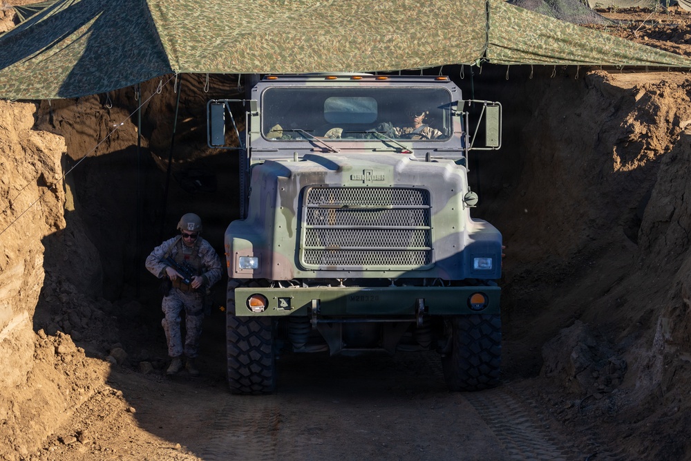 1st MLG Marines Built Trench-Based Logistics Site to Sustain Dispersed Forces