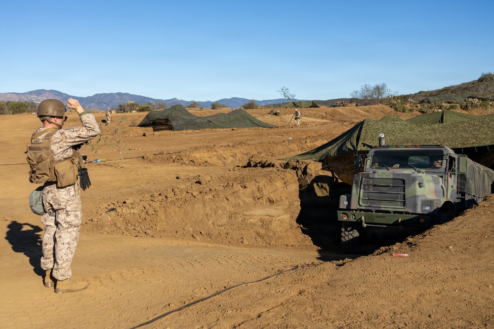 1st MLG Marines Built Trench-Based Logistics Site to Sustain Dispersed Forces-