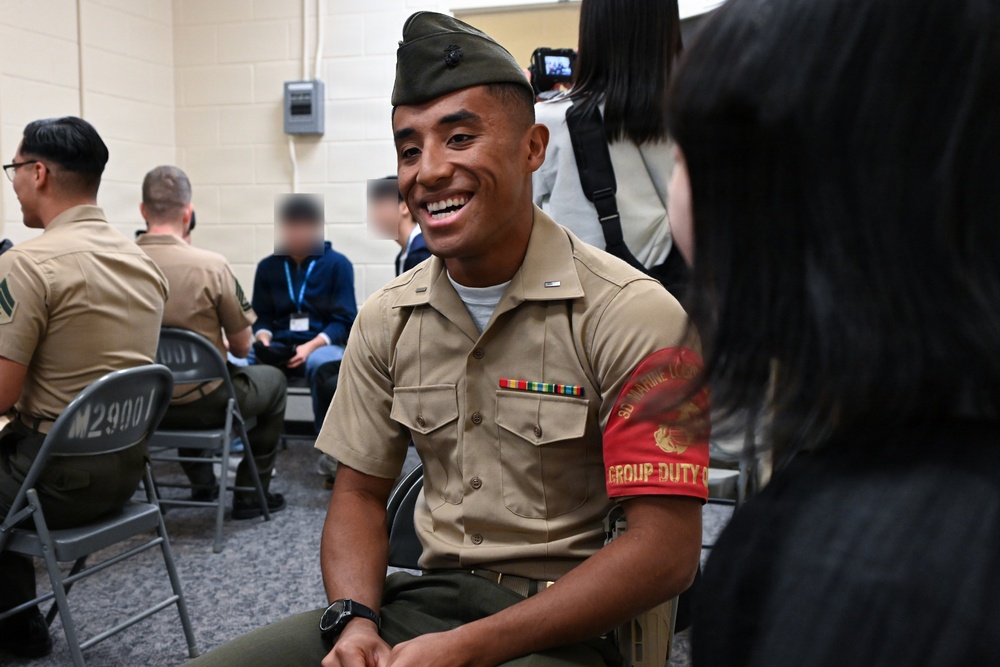 Nihon University Tsuruoka Senior High School Students Take Part in Exchange With 3rd MLG Marines