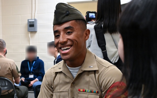 Nihon University Tsuruoka Senior High School Students Take Part in Exchange With 3rd MLG Marines