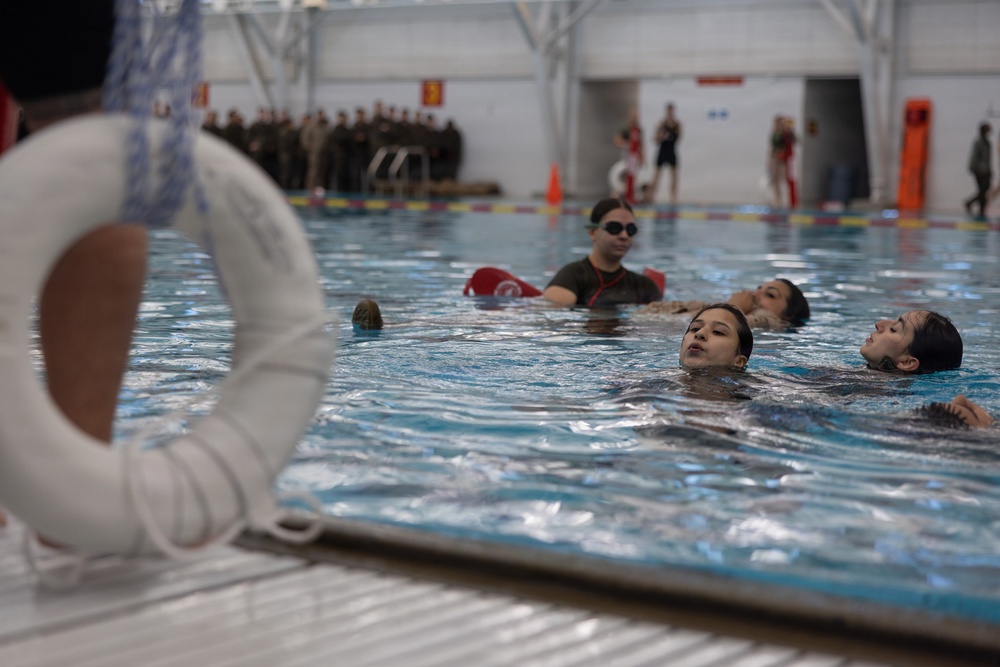 Headquarters and Service Battalion Swim Qualification