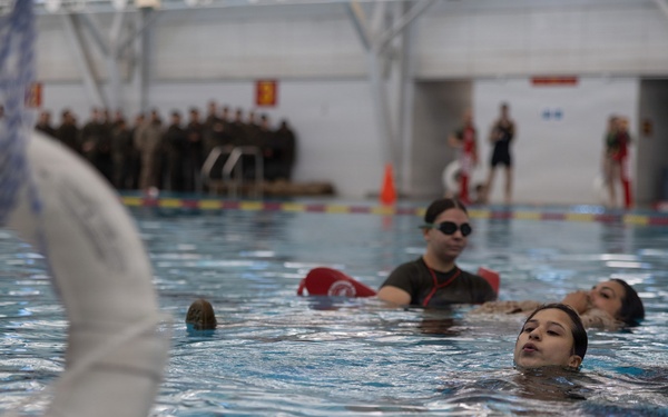Headquarters and Service Battalion Swim Qualification