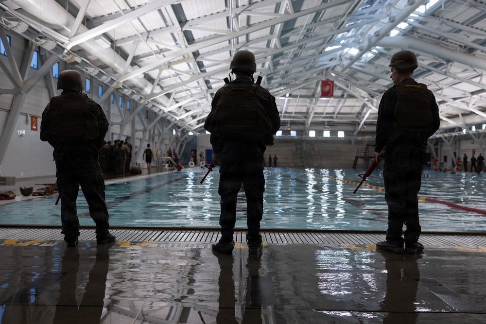 Headquarters and Service Battalion Swim Qualification