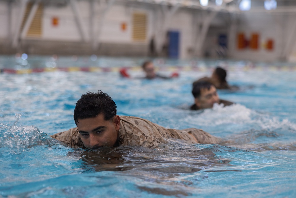 Headquarters and Service Battalion Swim Qualification