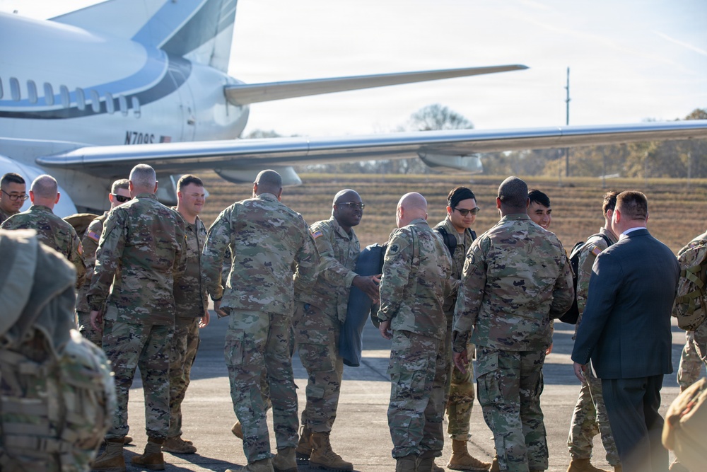 Shaking hands on down the line