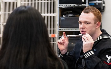 Navy musicians work with students in Juneau