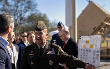 SW Visits Huntsville Defense Facilities, Unveils USSPACECOM Sign