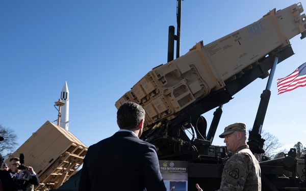 SW Visits Huntsville Defense Facilities, Unveils USSPACECOM Sign
