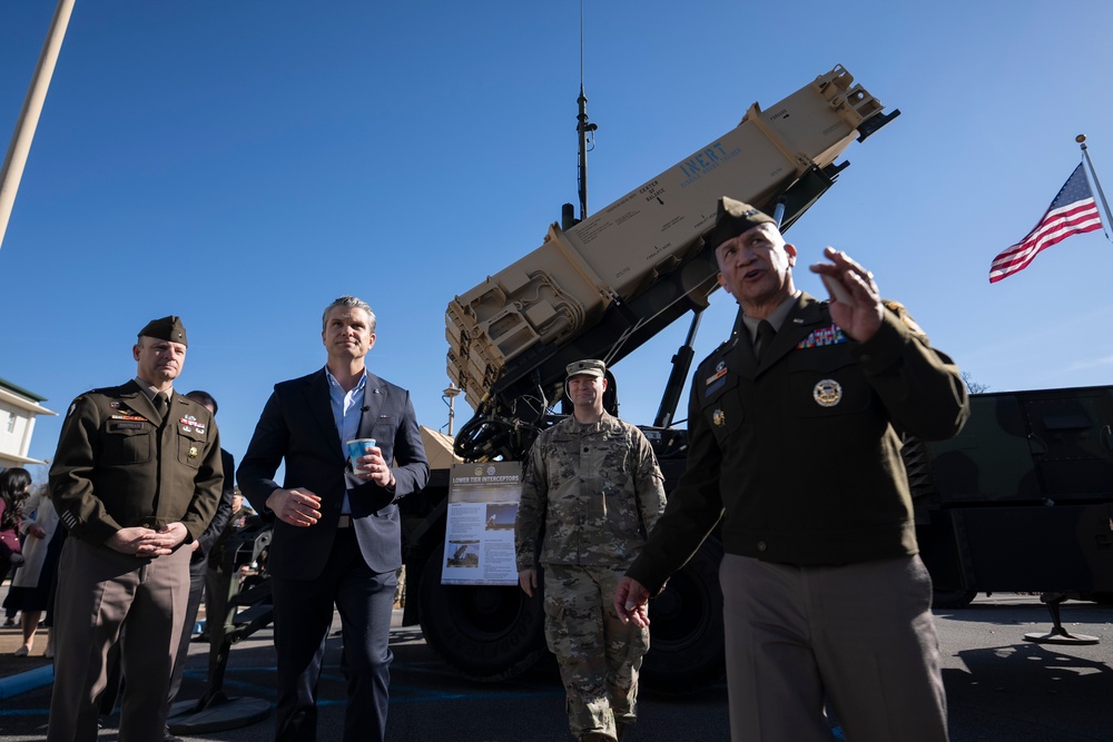SW Visits Huntsville Defense Facilities, Unveils USSPACECOM Sign