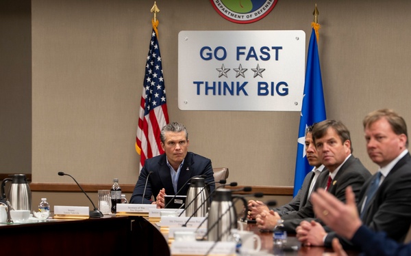 SW Visits Huntsville Defense Facilities, Unveils USSPACECOM Sign