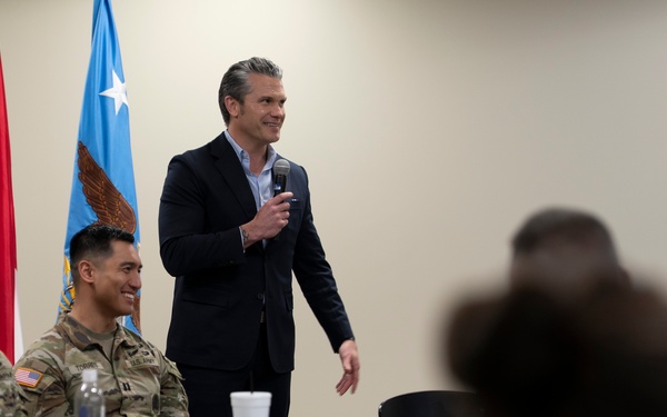 SW Visits Huntsville Defense Facilities, Unveils USSPACECOM Sign