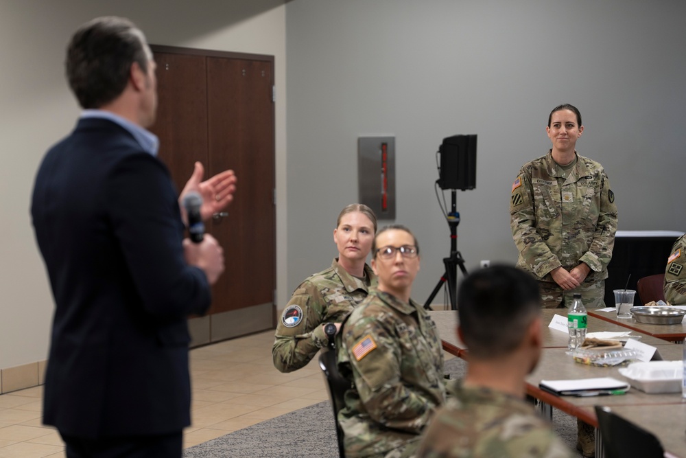 SW Visits Huntsville Defense Facilities, Unveils USSPACECOM Sign