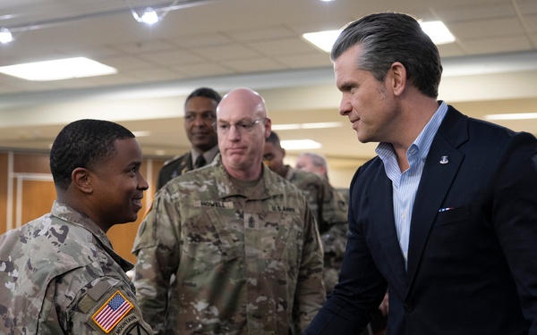 SW Visits Huntsville Defense Facilities, Unveils USSPACECOM Sign