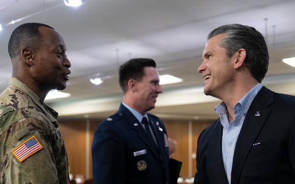 SW Visits Huntsville Defense Facilities, Unveils USSPACECOM Sign