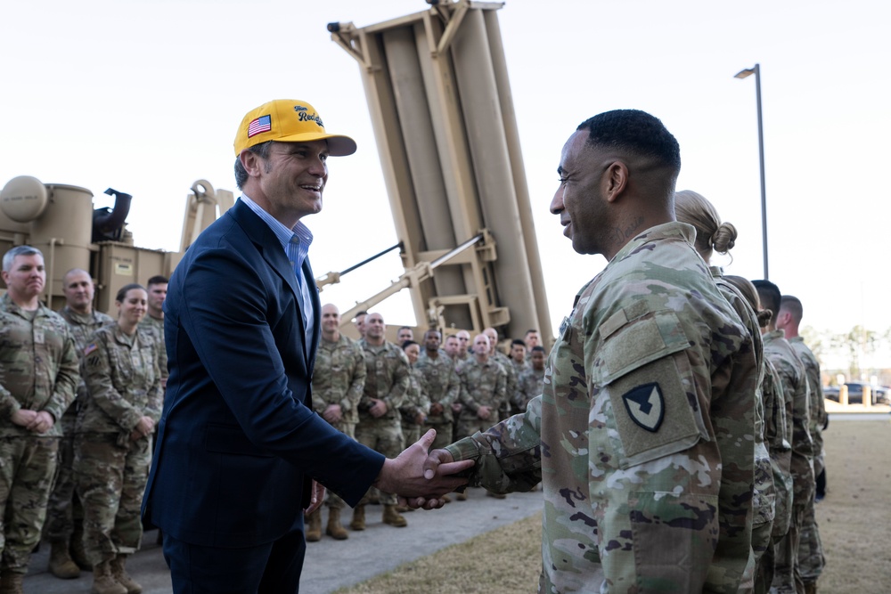 SW Visits Huntsville Defense Facilities, Unveils USSPACECOM Sign