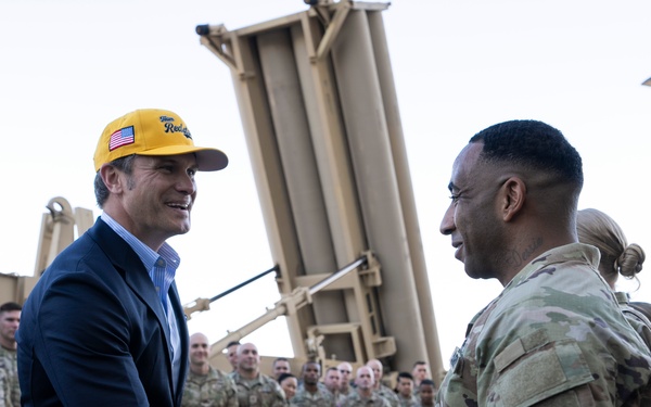 SW Visits Huntsville Defense Facilities, Unveils USSPACECOM Sign