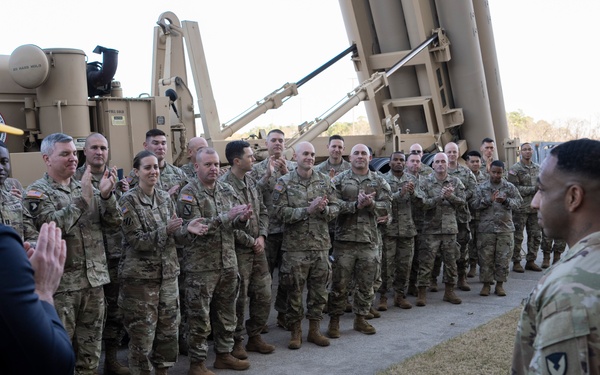 SW Visits Huntsville Defense Facilities, Unveils USSPACECOM Sign