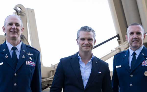 SW Visits Huntsville Defense Facilities, Unveils USSPACECOM Sign