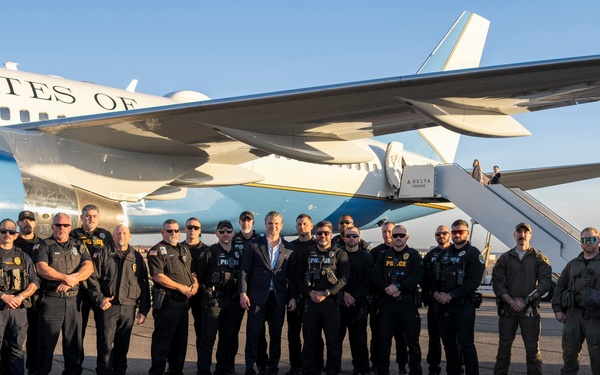 SW Visits Huntsville Defense Facilities, Unveils USSPACECOM Sign