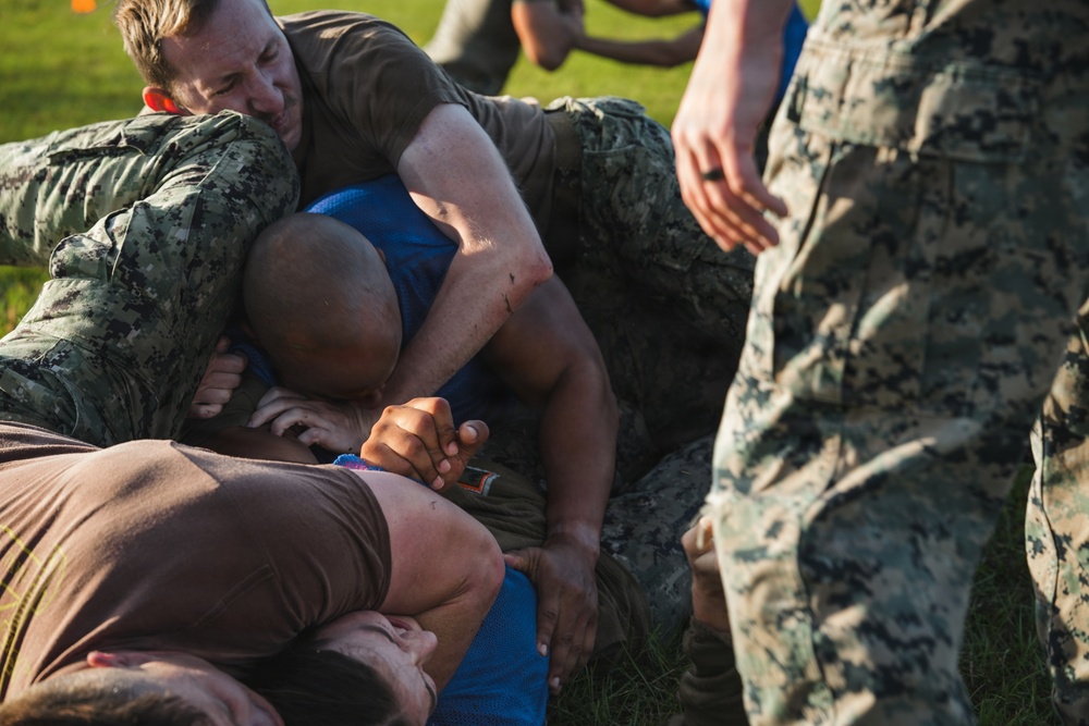 NMCB 11 Leaders participate in the Tactical Unit Leaders Course ground fighting skills portion