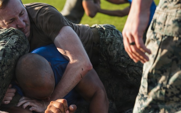 NMCB 11 Leaders participate in the Tactical Unit Leaders Course ground fighting skills portion