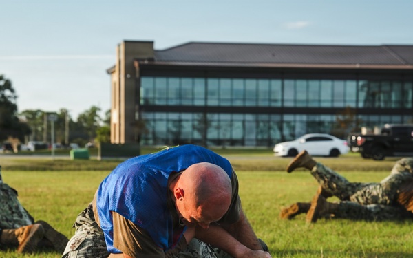 NMCB 11 Leaders participate in the Tactical Unit Leaders Course ground fighting skills portion