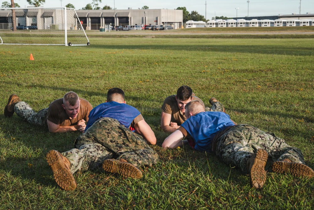 NMCB 11 Leaders participate in the Tactical Unit Leaders Course ground fighting skills portion