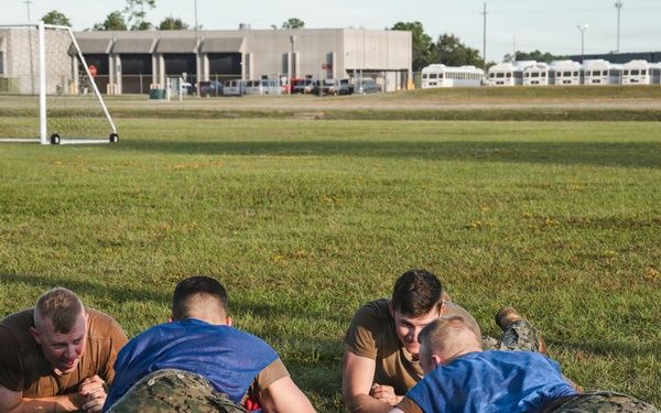 NMCB 11 Leaders participate in the Tactical Unit Leaders Course ground fighting skills portion