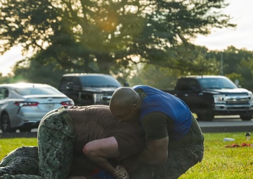 NMCB 11 Leaders participate in the Tactical Unit Leaders Course ground fighting skills portion