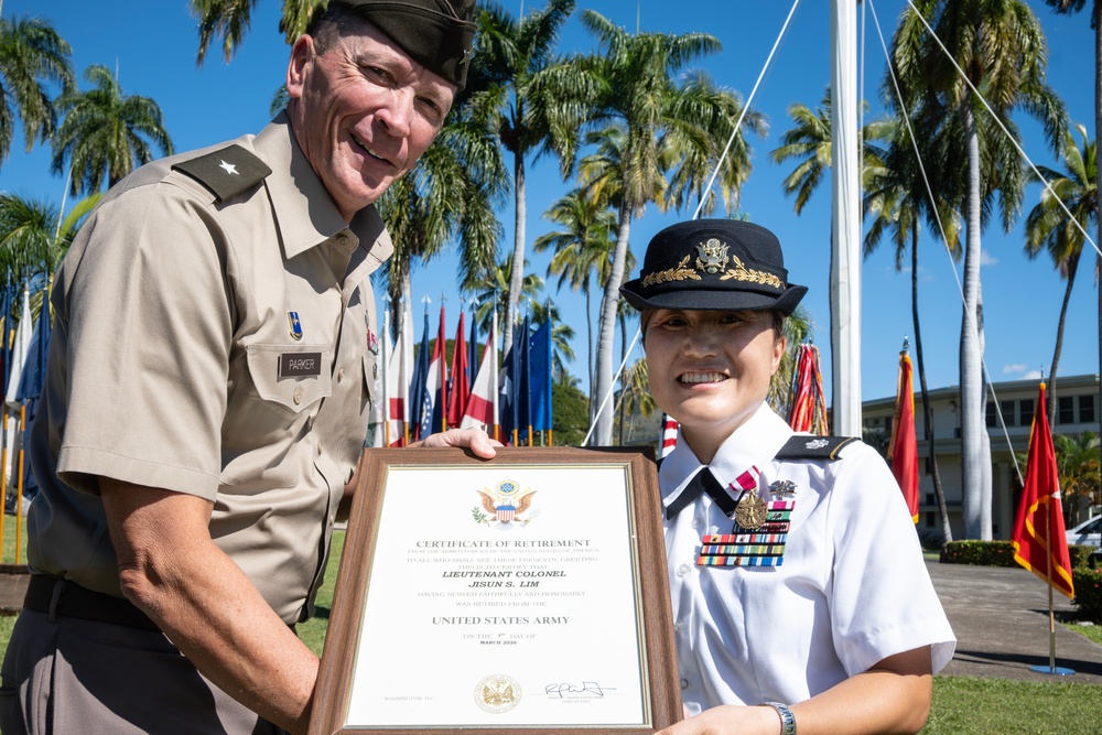 U.S. Army Officers retire during Celebration of Service Ceremony