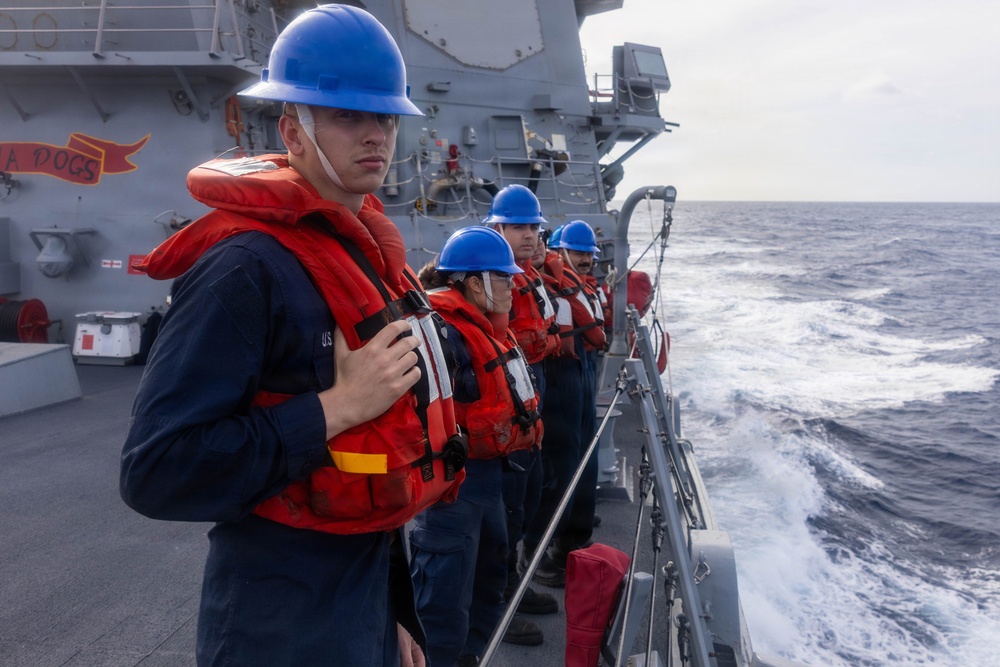 USS Rafael Peralta (DDG 115) Replenishment at Sea