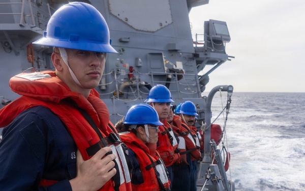 USS Rafael Peralta (DDG 115) Replenishment at Sea