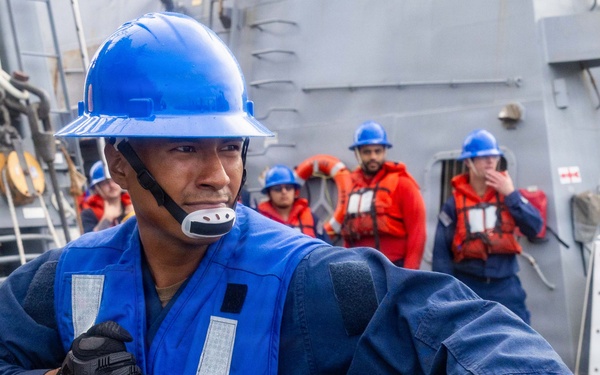USS Rafael Peralta (DDG 115) Replenishment at Sea