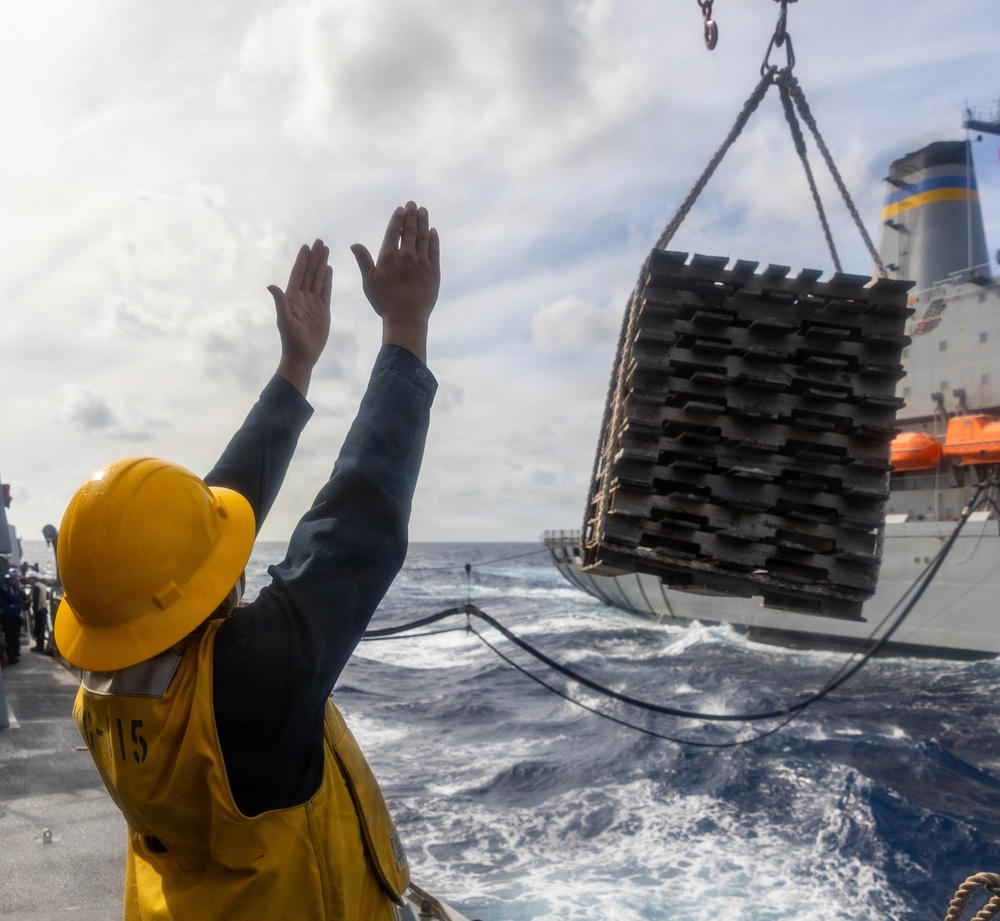 USS Rafael Peralta (DDG 115) Replenishment at Sea