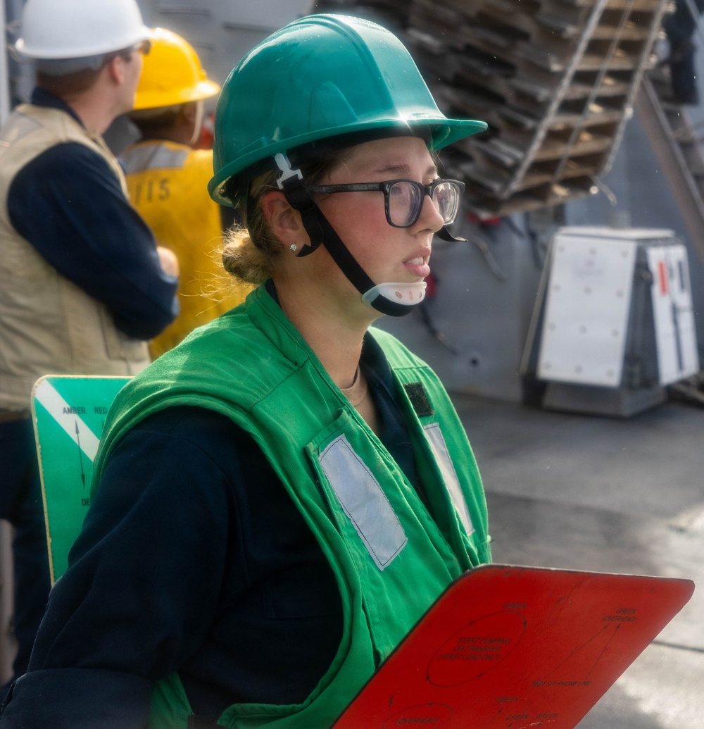 USS Rafael Peralta (DDG 115) Replenishment at Sea