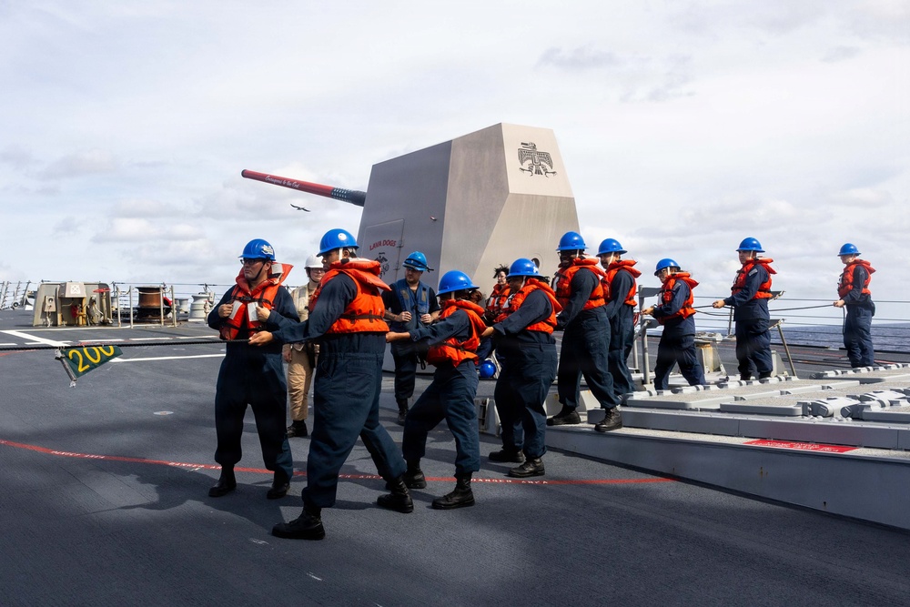 USS Rafael Peralta (DDG 115) Replenishment at Sea