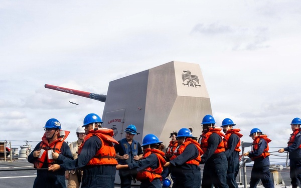 USS Rafael Peralta (DDG 115) Replenishment at Sea