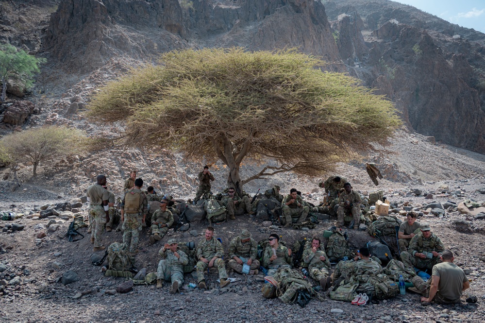 U.S. service members participate in the French Desert Commando Course in Djibouti