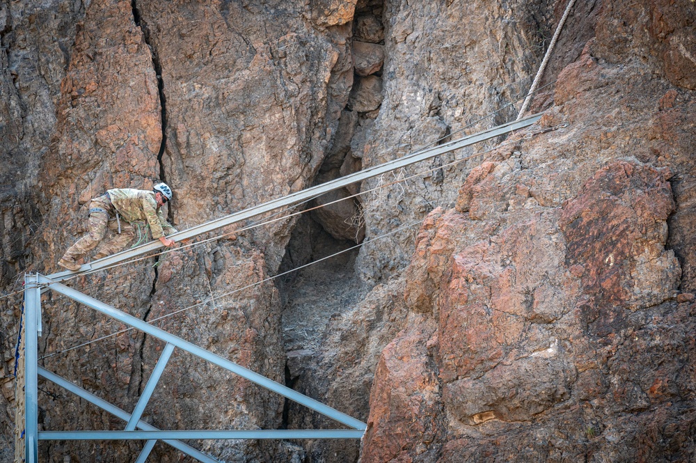 U.S. service members participate in the French Desert Commando Course in Djibouti