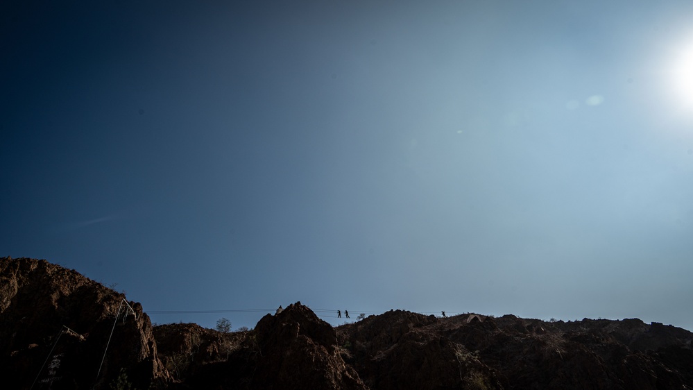 U.S. service members participate in the French Desert Commando Course in Djibouti
