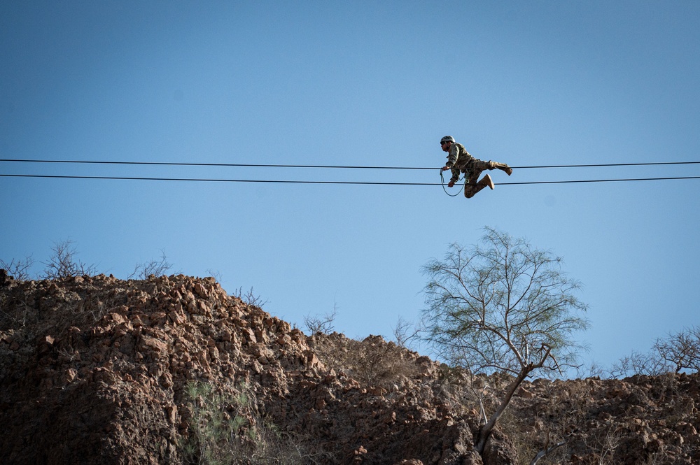 U.S. service members participate in the French Desert Commando Course in Djibouti