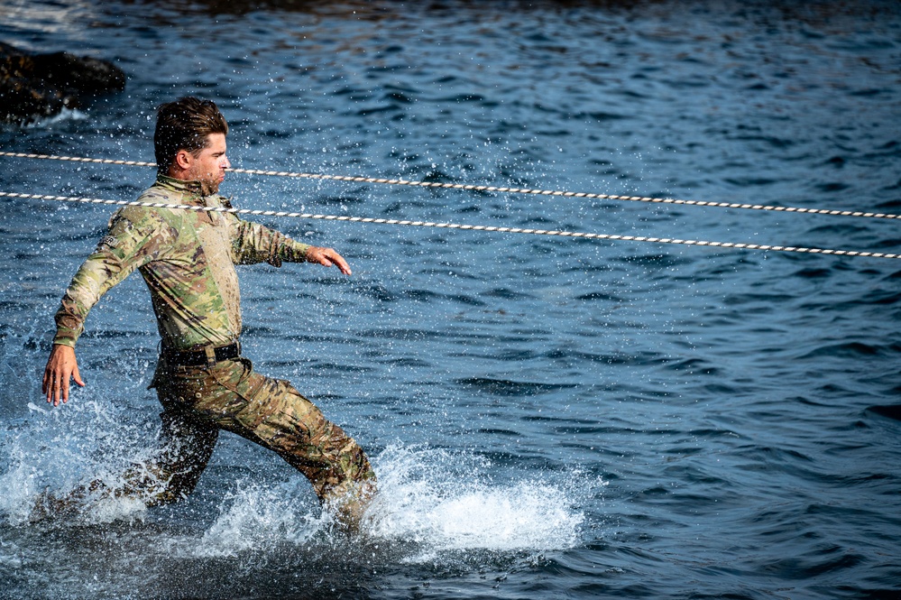 U.S. service members participate in the French Desert Commando Course in Djibouti